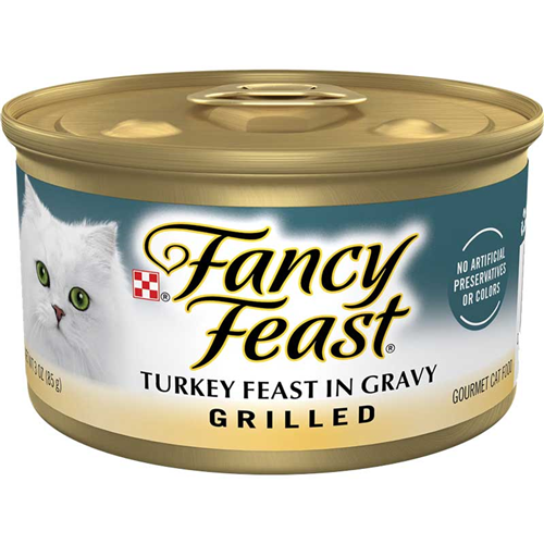 Fancy Feast Grilled Turkey Feast in Gravy Cat Food 3 oz.