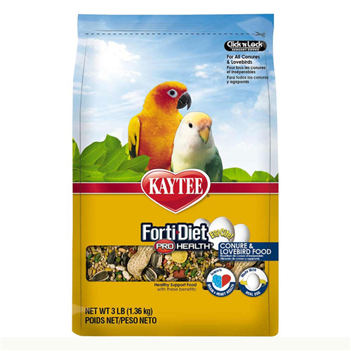 Kaytee Forti-Diet Pro Health Egg-Cite Conure & Lovebird Food 3lbs Z07185953474