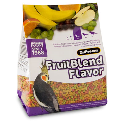 Zupreem FruitBlend Premium Bird Food for Medium Birds 2 lbs.