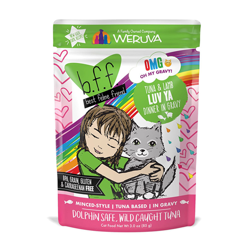 WERUVA b.f.f. OMG Tuna & Lamb Luv Ya Dinner in Gravy Cat Food 3 oz