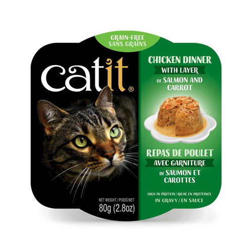 Catit Chicken Dinner with Layer of Salmon & Carrot 2.8 oz.