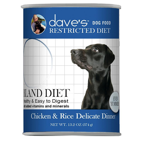 Dave’s Restricted Diet Bland Chicken & Rice Can Food for Dogs 13.2 oz.