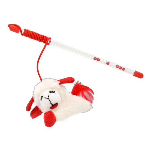 Multipet Lamb Chop Refillable Catnip Wand 12in