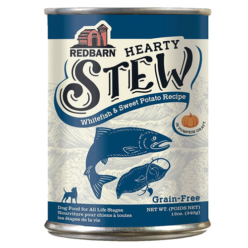 Redbarn Hearty Stew Whitefish & Sweet Potato Recipe Canned Dog Food 12 oz