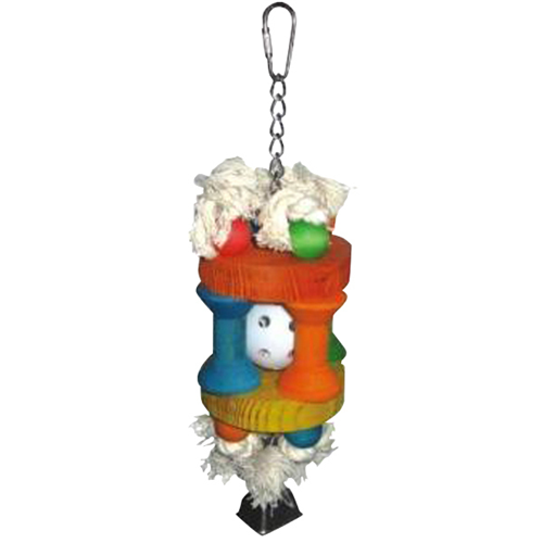 A&E Cage Company Java Wood Happy Beaks Whiffle Ball in Solitude