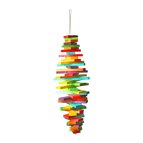 A&E Cage Company Happy Beak Rainbow Spiral Blocks
