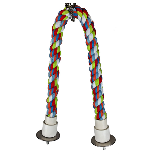 A&E Cage Company Happy Beaks Small Cotton Cable Perch