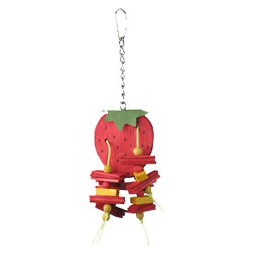 A&E Cage Comapny Happy Beaks Small Strawberry Bird Toy