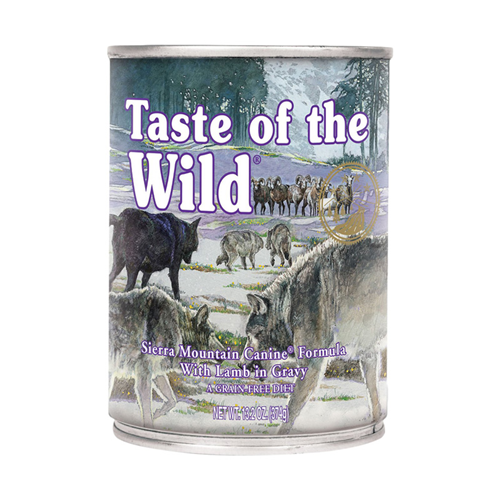 Taste of the Wild Sierra Mountain Canine Formula with Roasted Lamb in Gravy Wet Dog Food 13.2 oz.