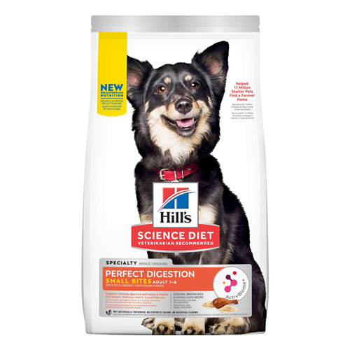 Hill’s Science Diet Perfect Digestion Small Bites Chicken, Brown Rice & Whole Oats Recipe 3.5 lbs.