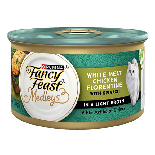 Fancy Feast White Meat Chicken Florentine with Spinach Cat Food 3oz