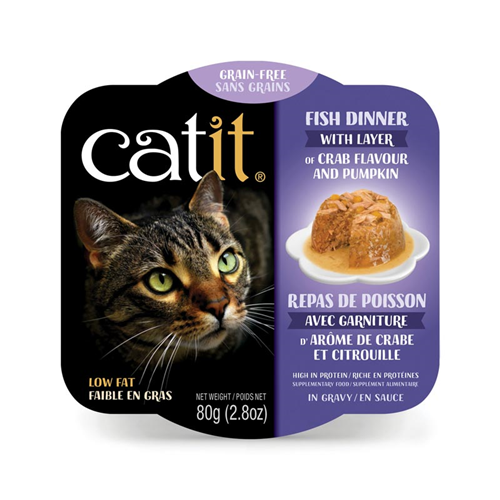 Catit Fish Dinner with Layer of Crab Flavor and Pumpkin 2.8 oz. I019773
